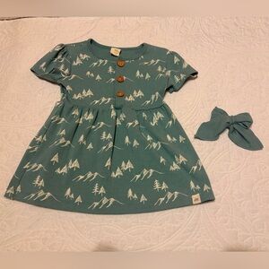 Little Road Co Mountain Top with Matching Bow- Size 4